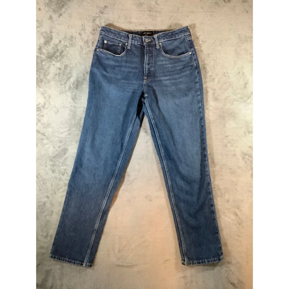 Free Assembly Women's High Rise Straight Jeans Blue Denim Size 12 Inseam 32